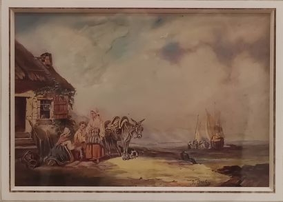BRETON Jules (1827 - 1906)

Return from fishing

Watercolor...