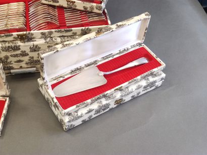 silver plated cutlery set including 

12...