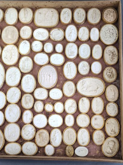 Collection of prints, cameo casts in plaster,...
