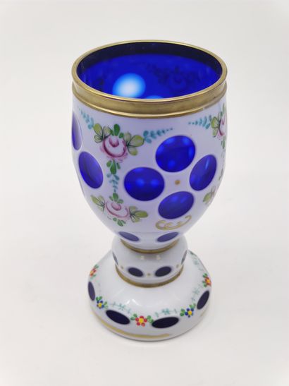 BOHEM

Opaline chalice with white and blue...
