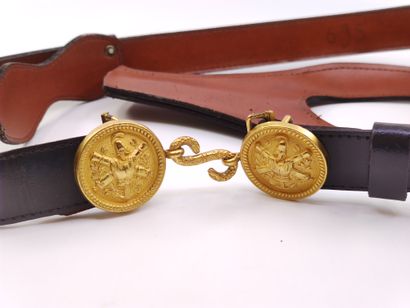 
Two belts, one of officer and one of polytechnician....