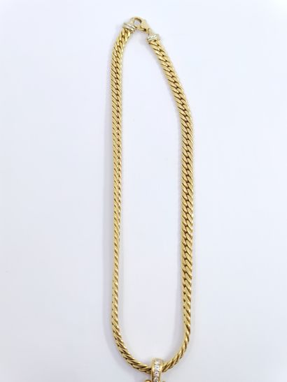 NECKLACE in yellow gold 750° with a pendant...