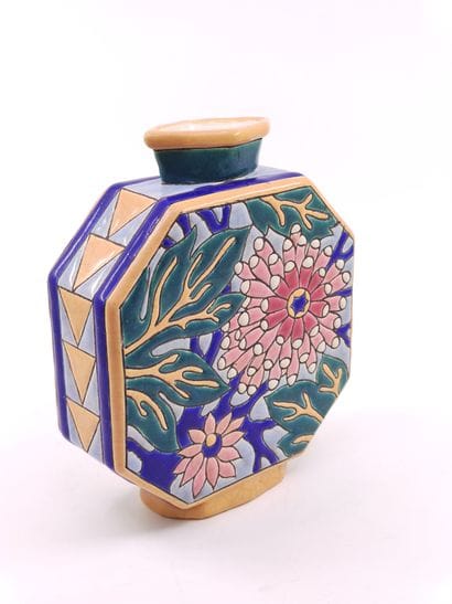 LONGWY

Vase gourd of octagonal form with...