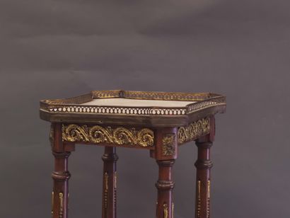 SELETTE Napoléon III en acajou et placage...