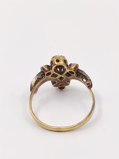 
Duchess ring in gold and silver decorated...
