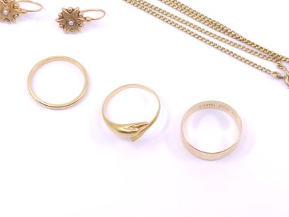 LOT of gold 750° comprising:

Pair of sleepers...