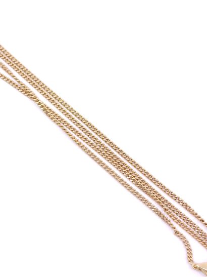 
750° yellow gold CHAIN with a circular pendant...