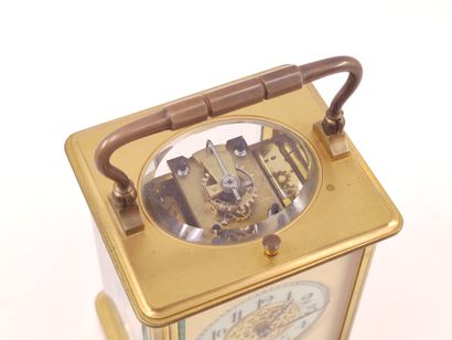 Officer's clock with brass cage

Cream enameled...