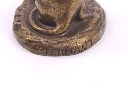 FLAMING 

Bronze with golden patina representing...