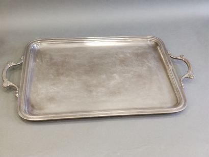 Tea and coffee set in silver plated metal...