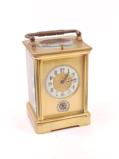 Officer's clock with brass cage

Cream enameled...