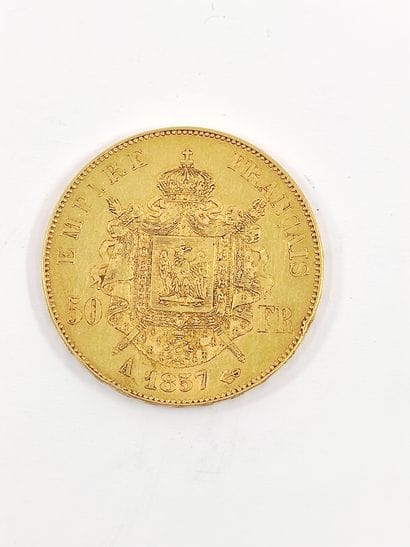 PIECE 50 francs gold 

1857 strike A

weight...