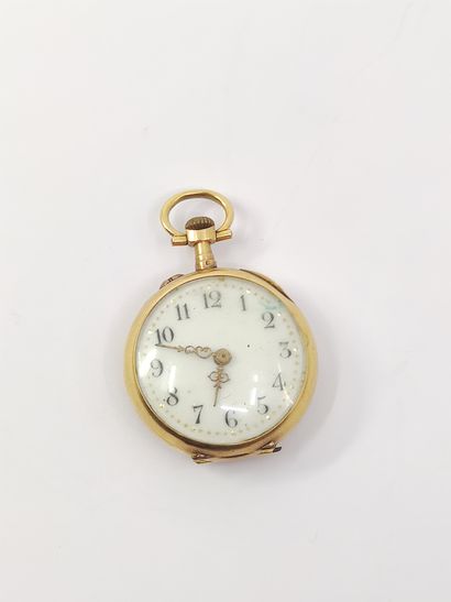 Yellow gold collar watch 750°, 

Winding...