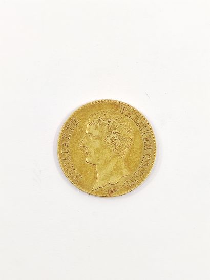 PIECE of 20 francs gold 

AN 12

weight :...