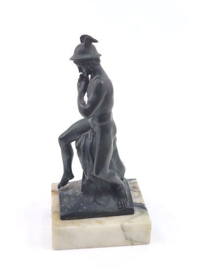 HERMES AND HER SYRINX

Bronze with green...