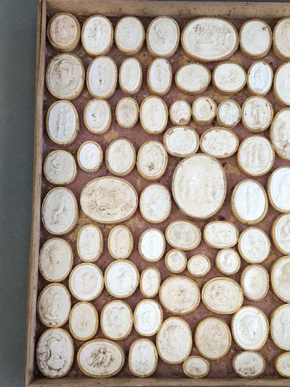 Collection of prints, cameo casts in plaster,...