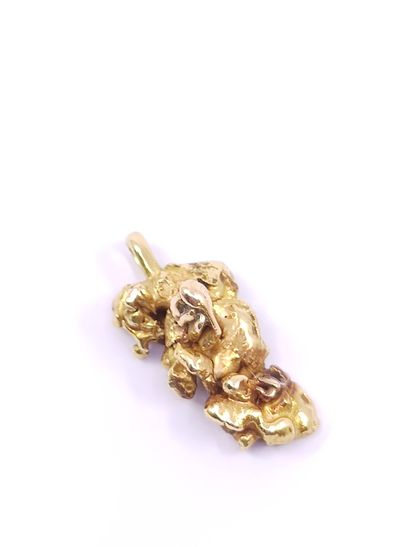 Gold nugget pendant 

Weight : 14,42 g