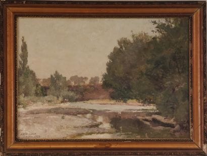 JA GIBERT

The Ouvèze at Roax

Oil on panel...