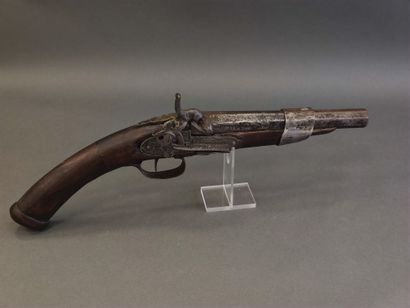 
pistol of officer with flint transformed...