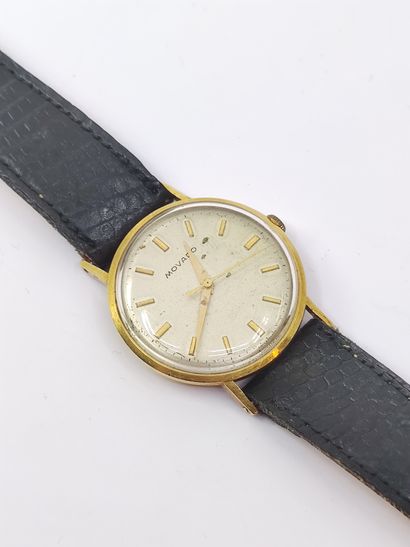 MOVADO 

Wristwatch, round case in yellow...