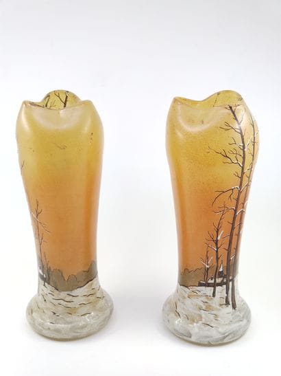 LEGRAS In the taste

Pair of vases with painted...