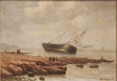 In Revertegoh 86 (?)

Ship aground on the...