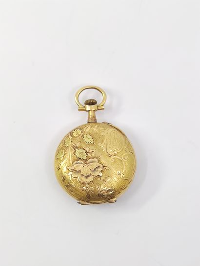 Yellow gold collar watch 750°, 

Winding...
