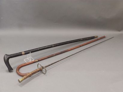 
Two canes including a sword cane and a foil...