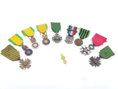 Set of nine military medals including 

Two...