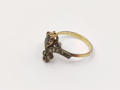 
Duchess ring in gold and silver decorated...