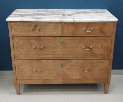 COMMODE rectangulaire en bois de placage...