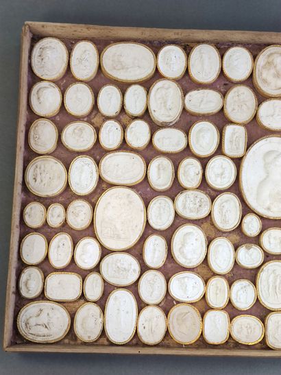 Collection of prints, cameo casts in plaster,...