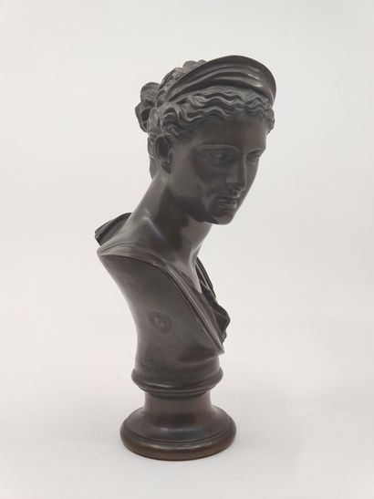 BARBEDIENNE

Bust of Artemis in bronze with...