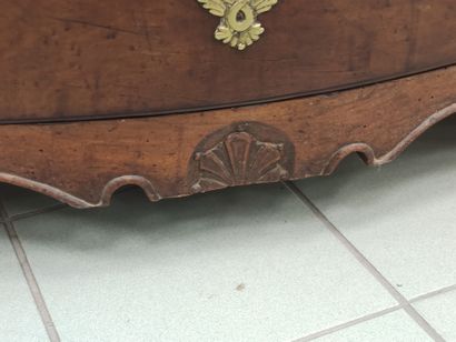 
Crossbow chest of drawers in walnut molded...