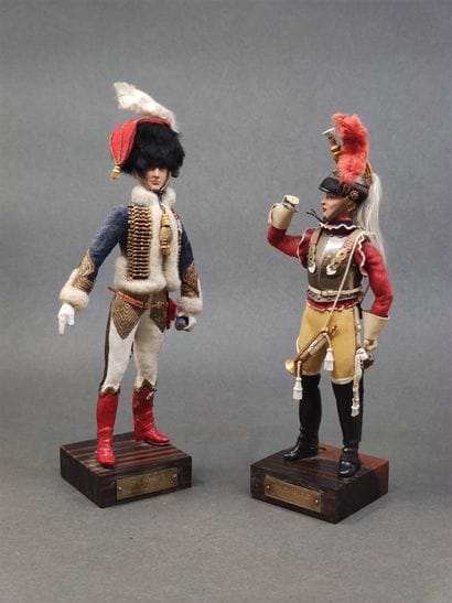 
Marcel RIFFET 




Two painted and dressed...