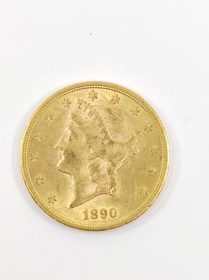 20 dollar gold coin 

1890

weight : 33,43...