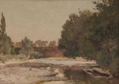 JA GIBERT

The Ouvèze at Roax

Oil on panel...