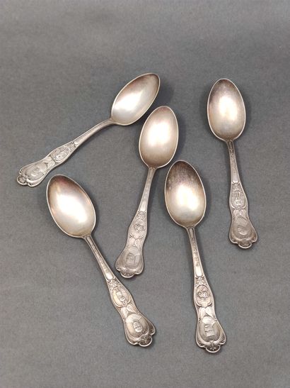 BIRKES EPNS

FIVE commemorative spoons in...
