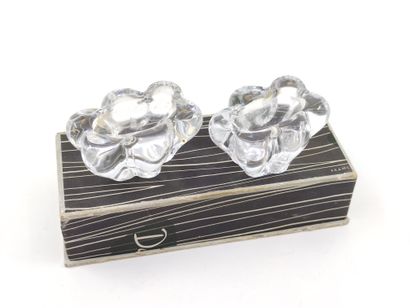 DAUM FRANCE

Pair of crystal salad bowls...