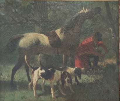 Nicolas MOREAU 

Hunting with hounds

Oil...