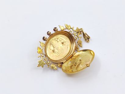 Yellow gold pendant holder 750° decorated...