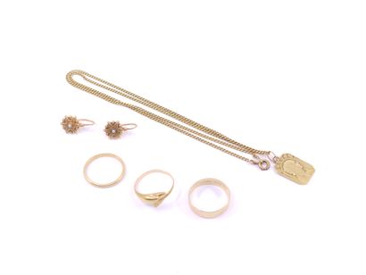 LOT of gold 750° comprising:

Pair of sleepers...