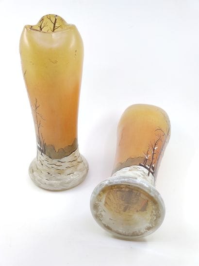 LEGRAS In the taste

Pair of vases with painted...