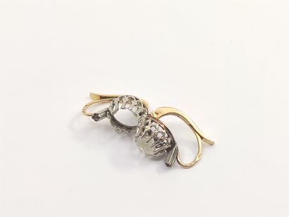 Pair of Napoleon III style yellow and white...