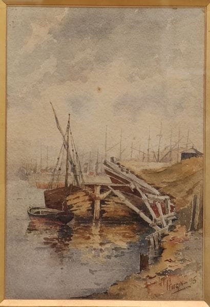 GUERIN 

Port in the Mediterranean

Watercolor...