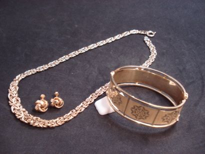1 Necklace Gold 18kt 19,45 g 1 Bracelet rigid...