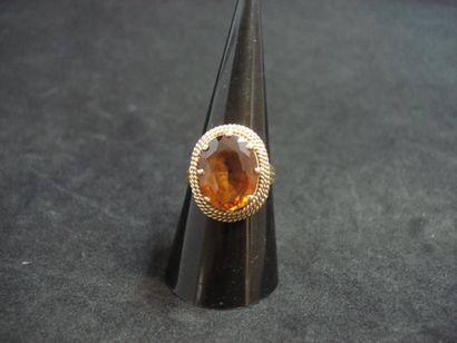 1 Ring 18kt yellow gold and stone 7,02 g