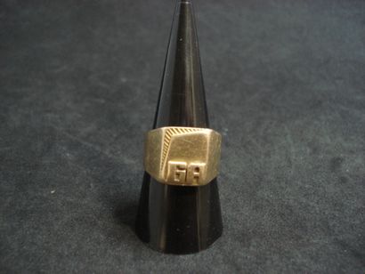1 Ring 18kt Gold 9.99 g signet ring 