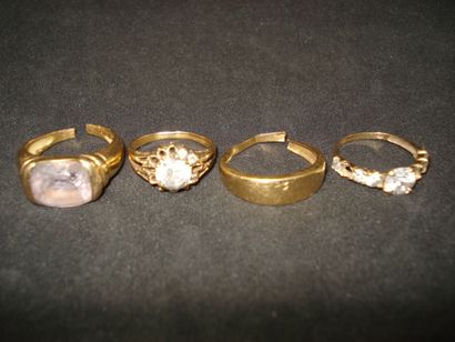3 Rings Yellow Gold 18kt and stones 14,13...