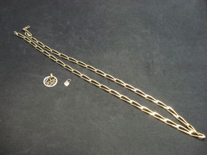 1 Chaîne Or 18kt 37,17 g 2 Pendentifs Or...